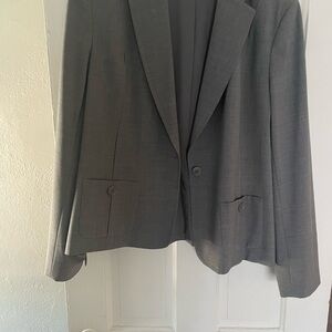 Talbots Charcoal Blazer Women’s Formal Dress wear Wool Blend Stylish size 18